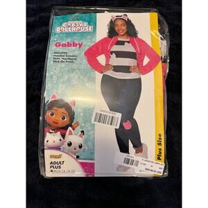 Gabbys Dollhouse Gabby Halloween Costume Adult Plus 1X 18-20